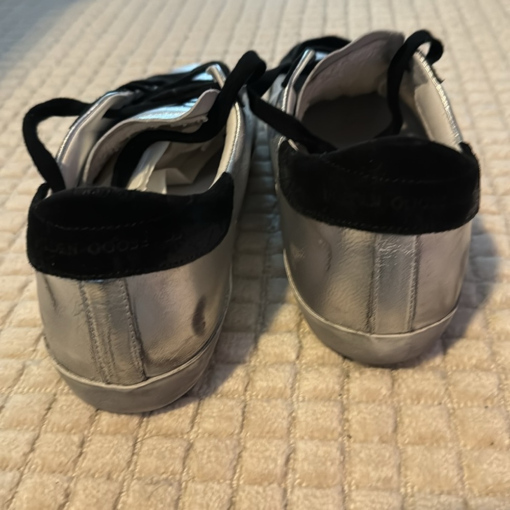NEW Golden Goose Silver & Black. Sold Out Size 39. 8.5/9 NEVER WORN - Picture 5 of 8